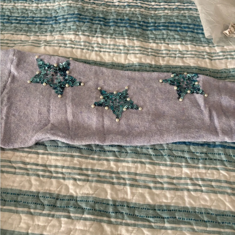Fantastic Fawn Pastel Sweater with Sparkling Stars - Picture 7 of 9